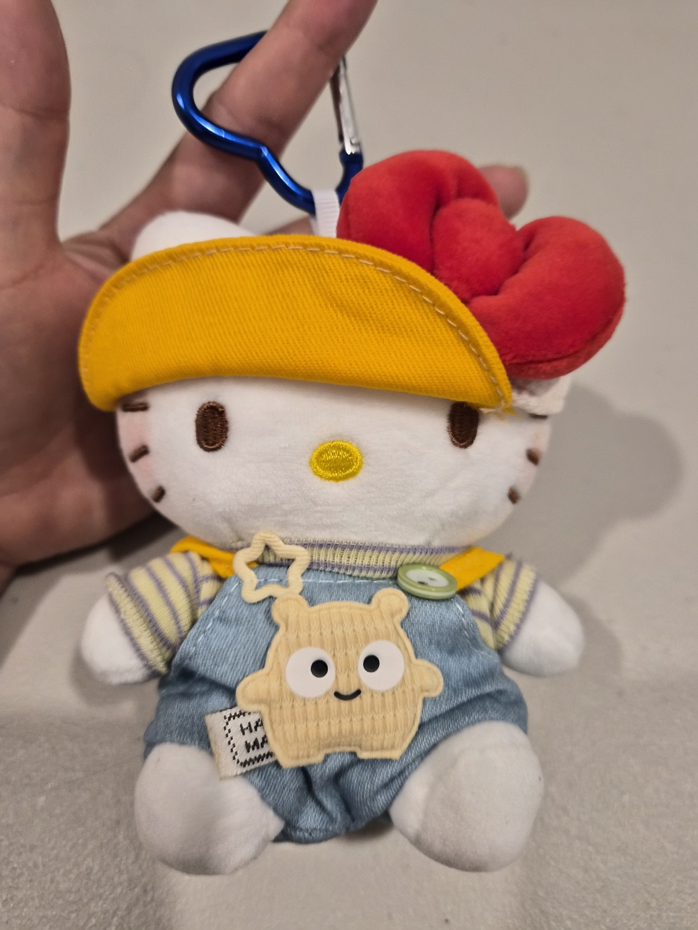 Hello Kitty Plush Keychain Toy in White, Yellow & Red